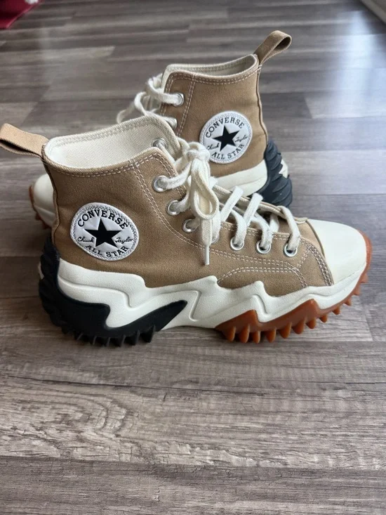 Converse Run Star Motion Platform High Top Sneakers Sand Dune Women’s 6.5 - Picture 4 of 8